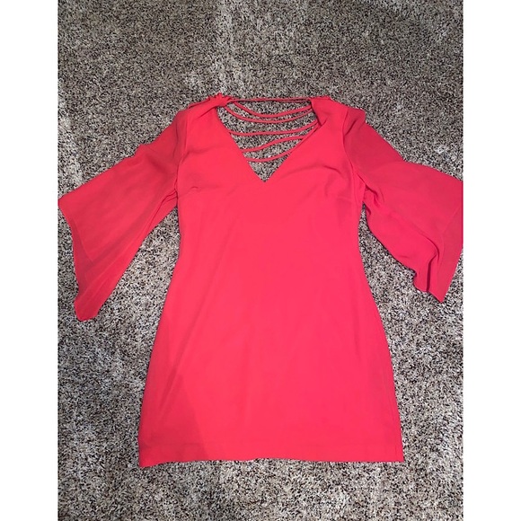 bebe Dresses & Skirts - Coral silk-like dress